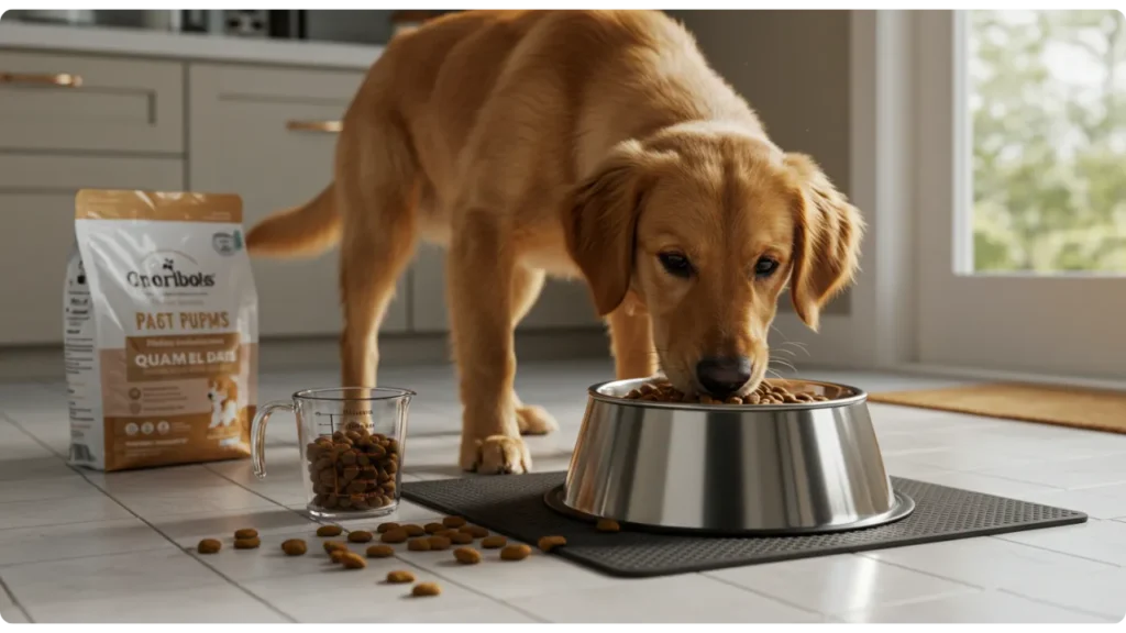 Filhote se alimentando adequadamente - nutrição entre os primeiros cuidados essenciais