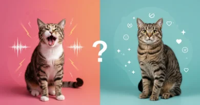 Comparação visual - quando gato entra no cio vs gata castrada
