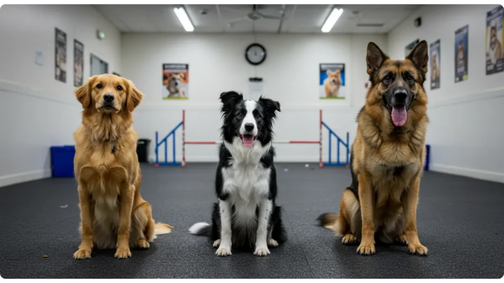 Cães de diferentes idades em treinamento - qual a idade ideal para adestrar um cão