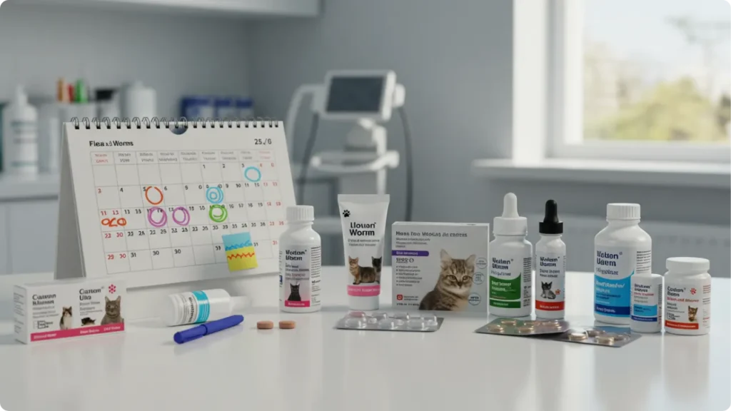 Produtos para controle de parasitas - prevenção de doença de gato em humano